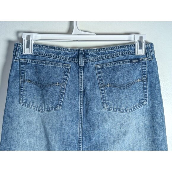 Squeeze Stephen Hardy Denim Maxi Skirt Size 11 Juniors 90s Y2K Grunge Vintage - Picture 9 of 14